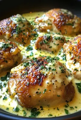 Bobby Flay Chicken Thighs with Creamy Garlic Sauce