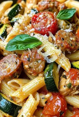 Chicken Sausage Pasta with Zucchini and Tomatoes