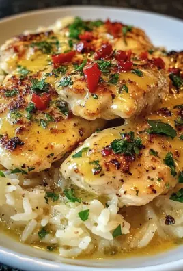 Chicken Scampi with Garlic Parmesan Rice