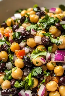 Chickpea and Black Bean Salad (The Easiest, Zestiest Recipe!)