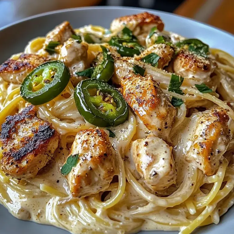Creamy Jalapeño Popper Chicken Spaghetti