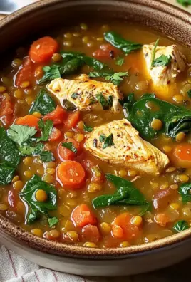 Easy Chicken Lentil Soup - theamazingfood