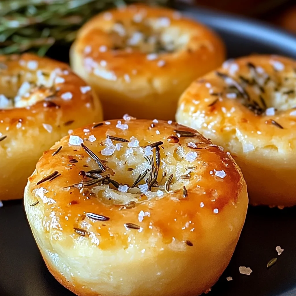 Golden Crust Garlic Rosemary Focaccia Muffins You'll Love