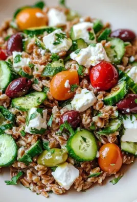 Mediterranean Farro Cucumber Feta