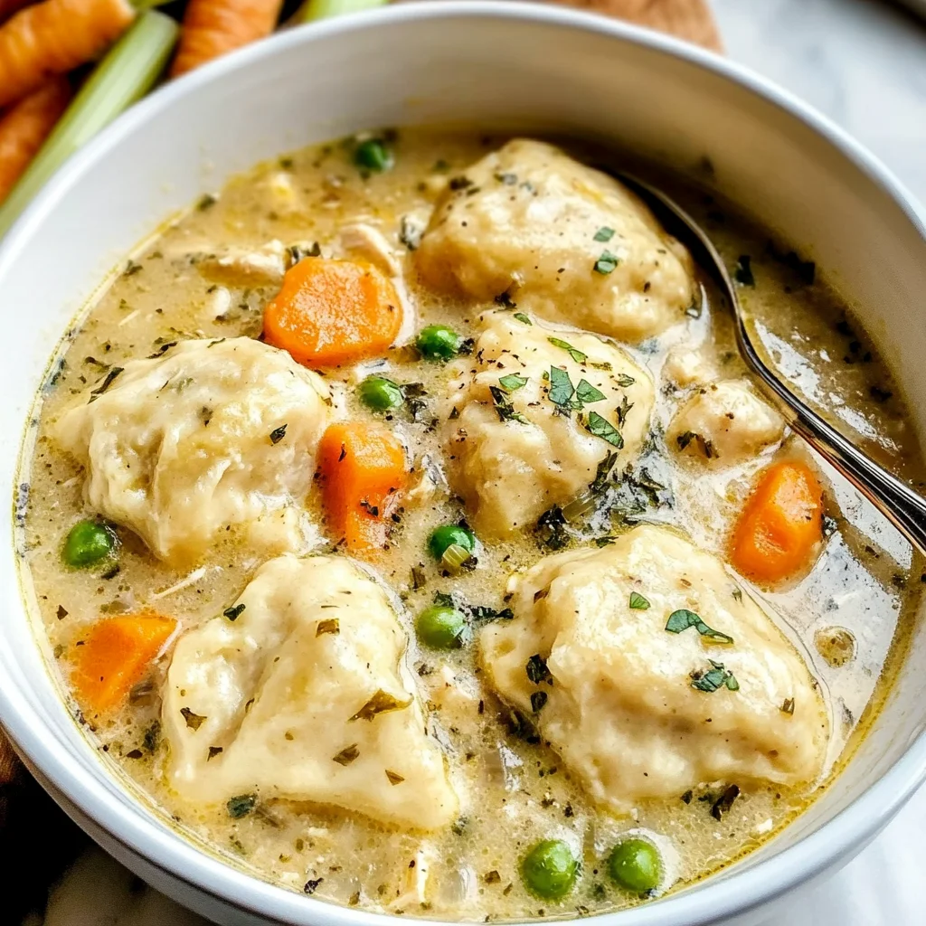 One Pot Chicken Dumpling Soup (with refrigerated biscuit dough!)