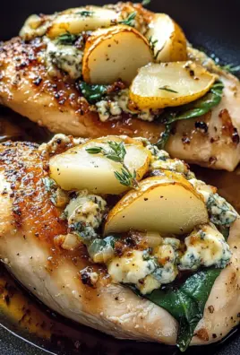 Pear and Gorgonzola Stuffed Chicken