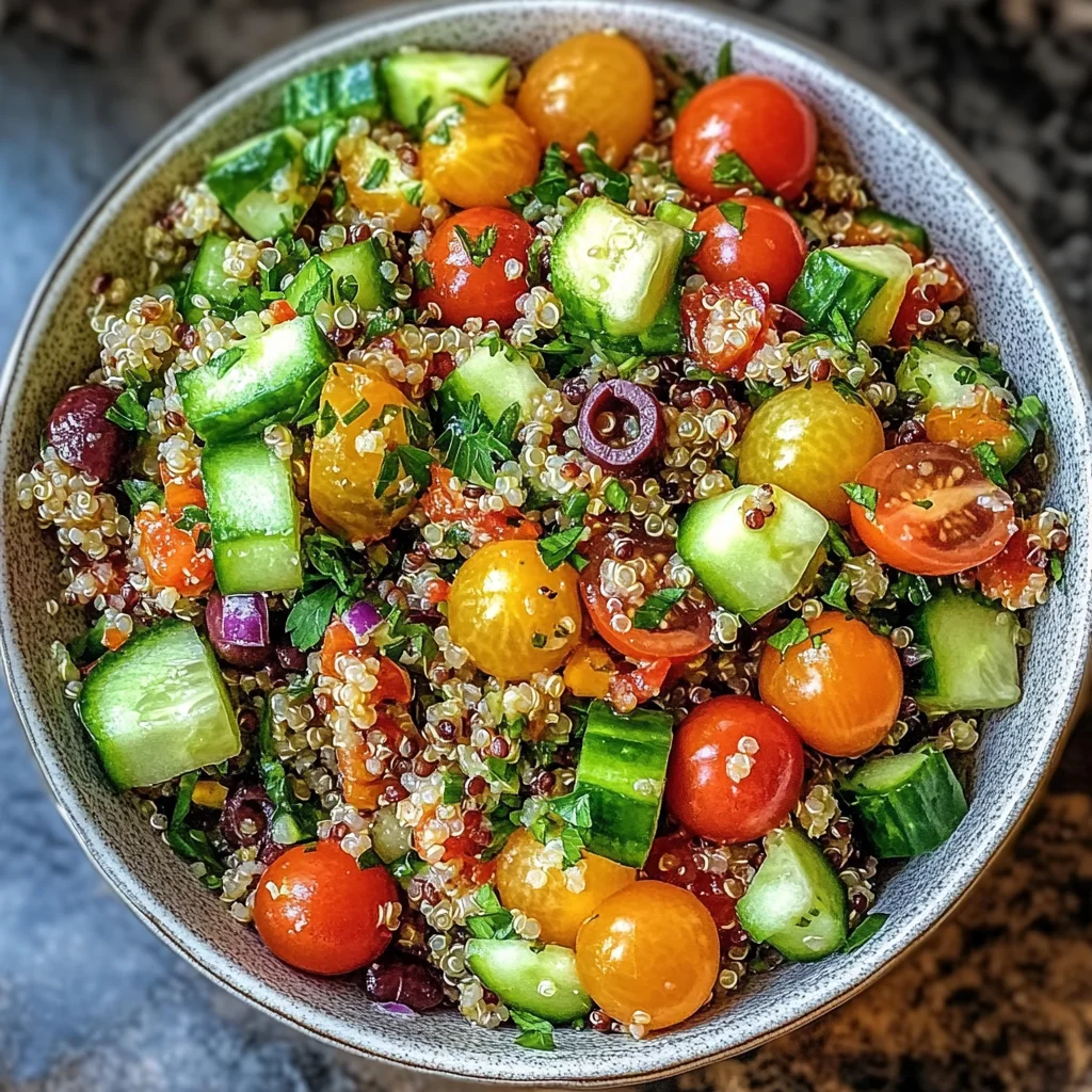 Quinoa Lentil Greek Salad