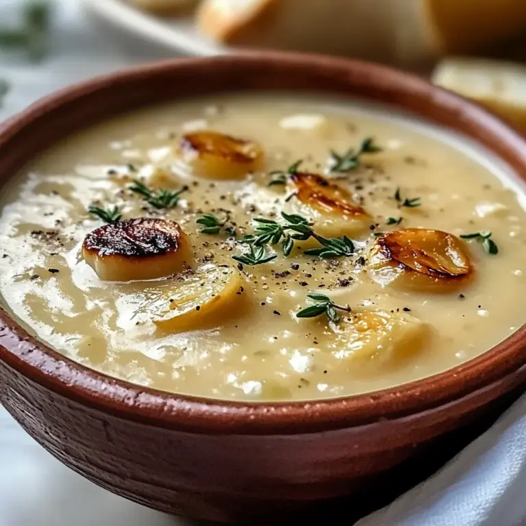 Rustic Country French Garlic Soup