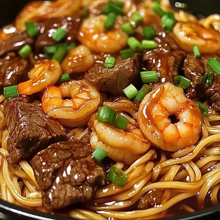 Shrimp and Steak Teriyaki Noodles