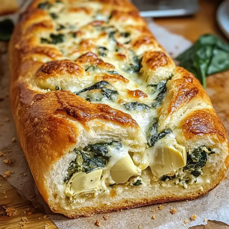 Spinach and Artichoke Stuffed Bread