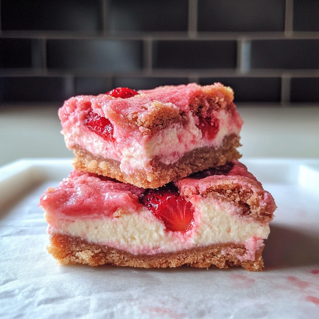 Strawberry Cheesecake Cookie Bars