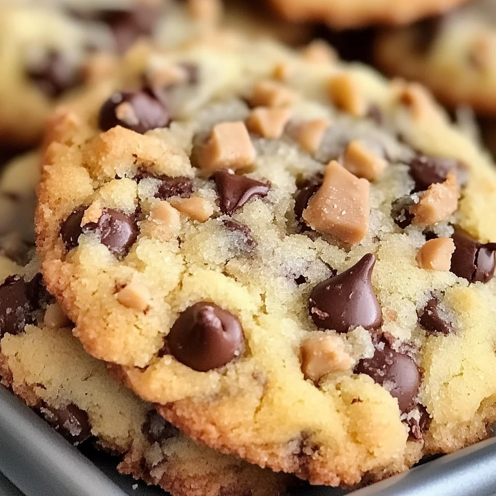 Sweet Chocolate Chip and Toffee Shortbread Cookies - Alrightwithme