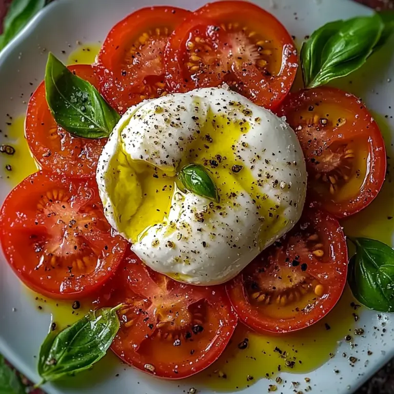 Tomato and Burrata Salad with Basil